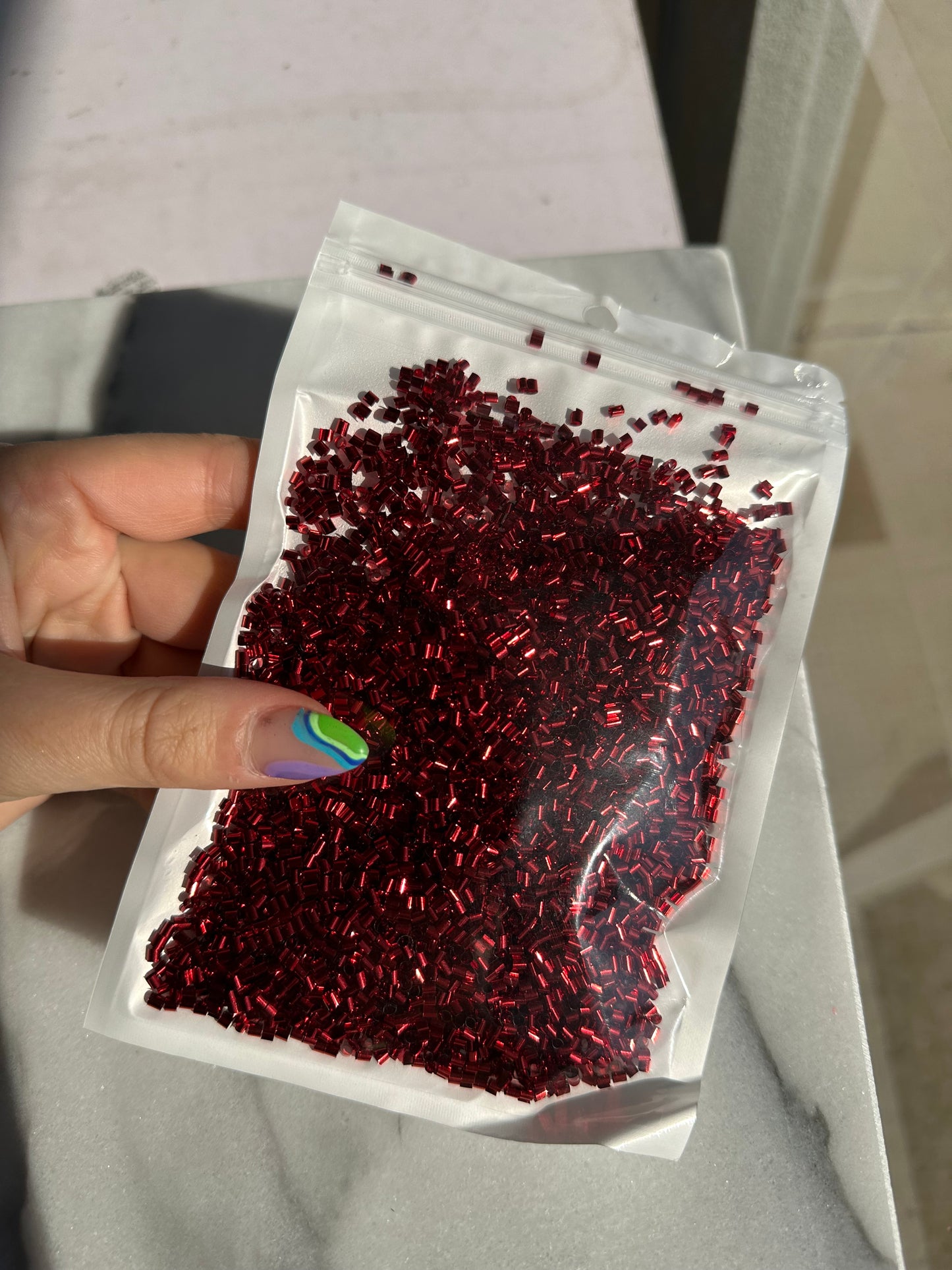 1 Red Bingsu 100G bag DIY Supplies for Slime