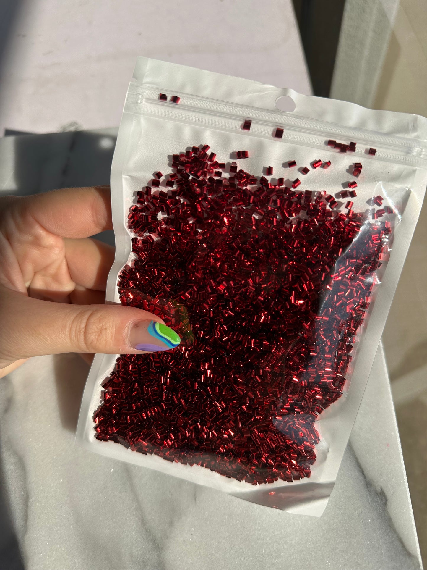 1 Red Bingsu 100G bag DIY Supplies for Slime