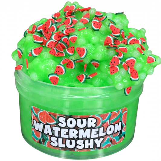Sour Watermelon Candy Slush Slime DIY