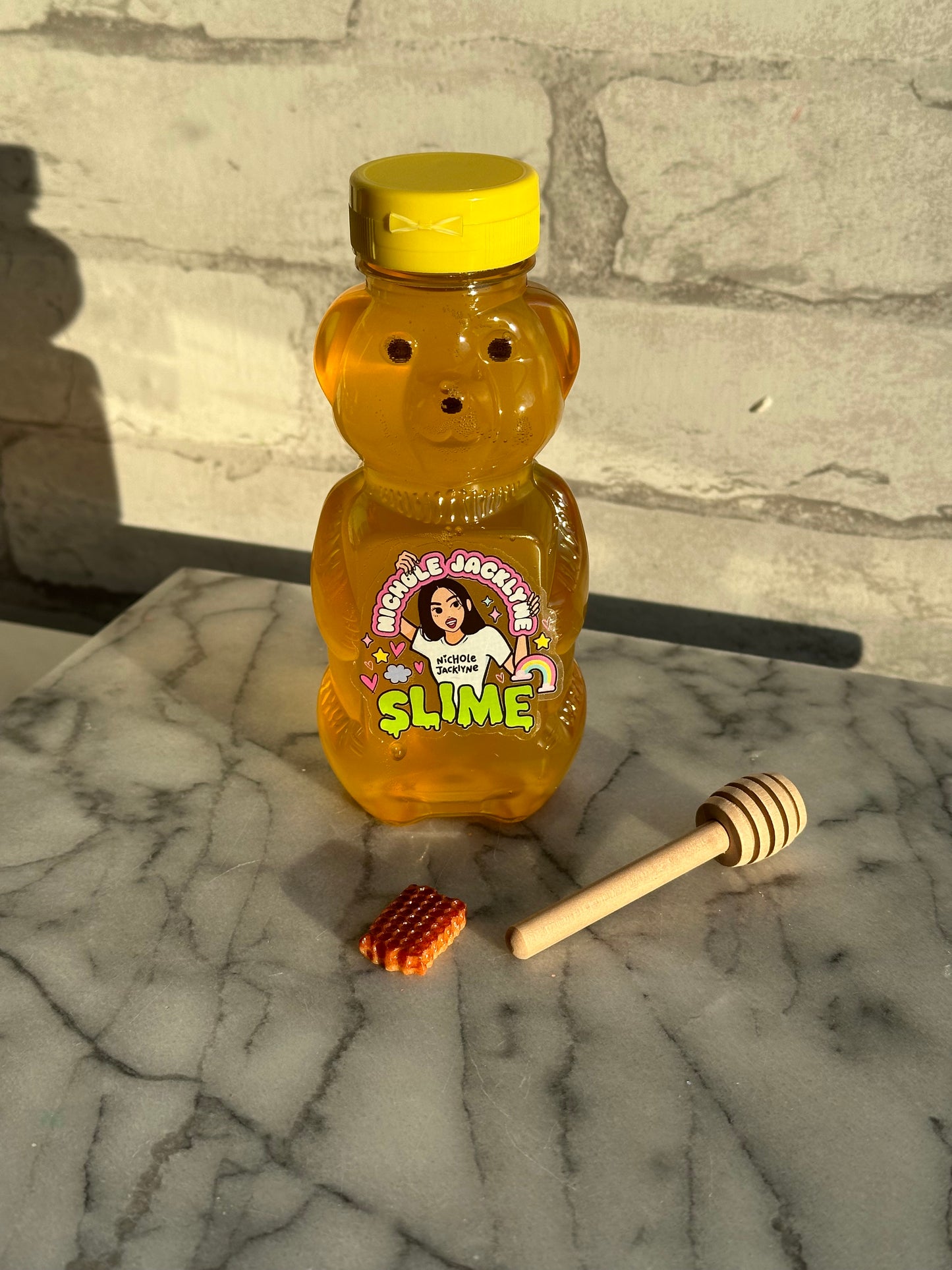 HoneyBear Water Slime DIY + Honey wand & honeycomb 🍯