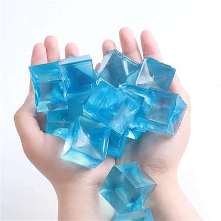Blue Mochi Ice Cube Squishy