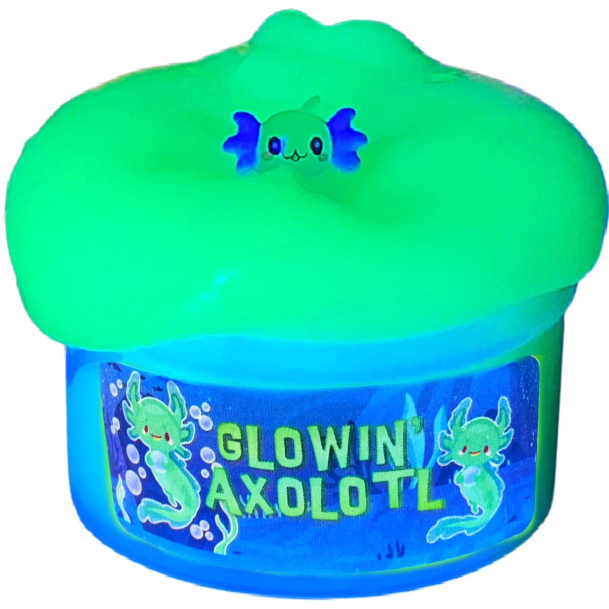 Glow in the Dark Axolotl Slime