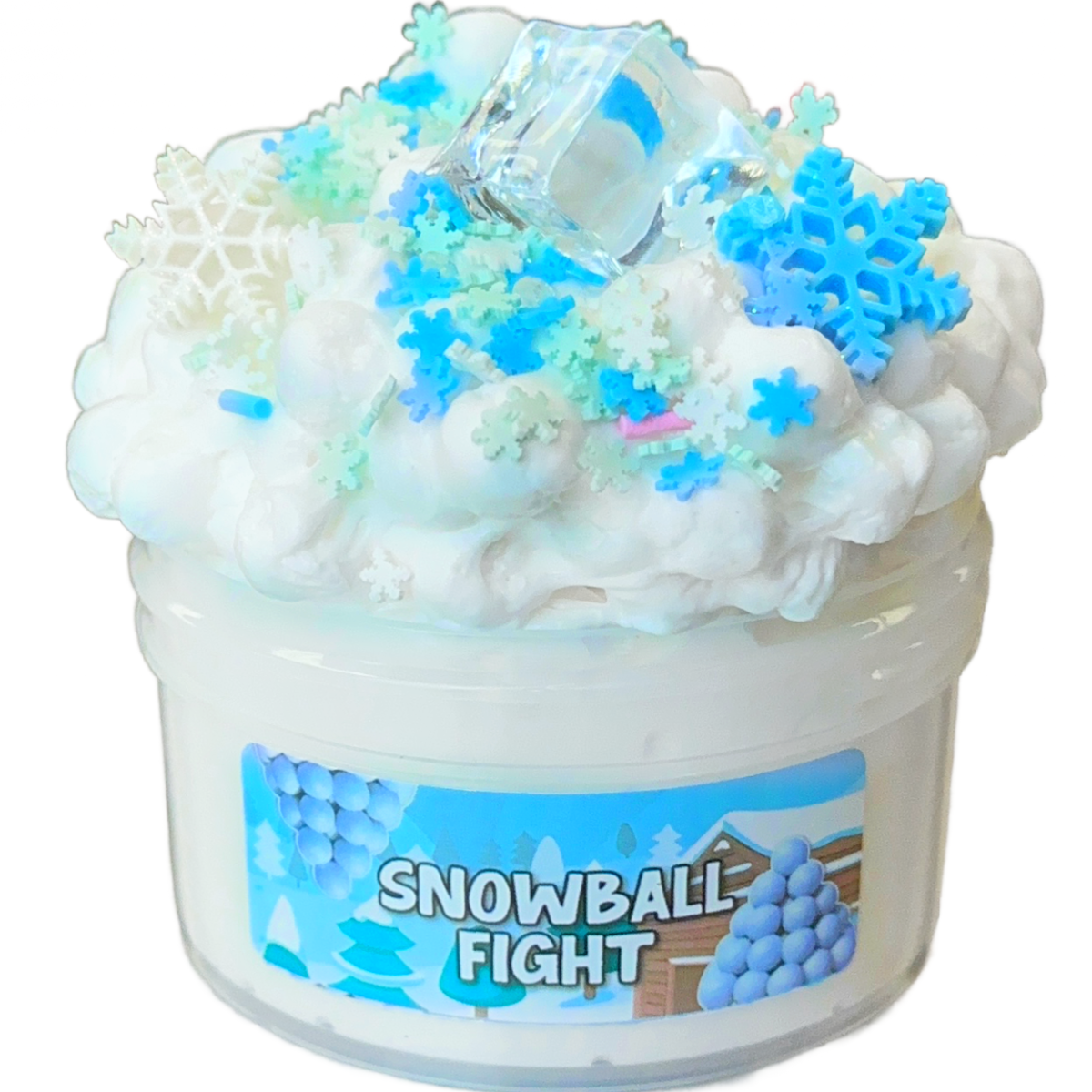 Snowball Fight Slime DIY