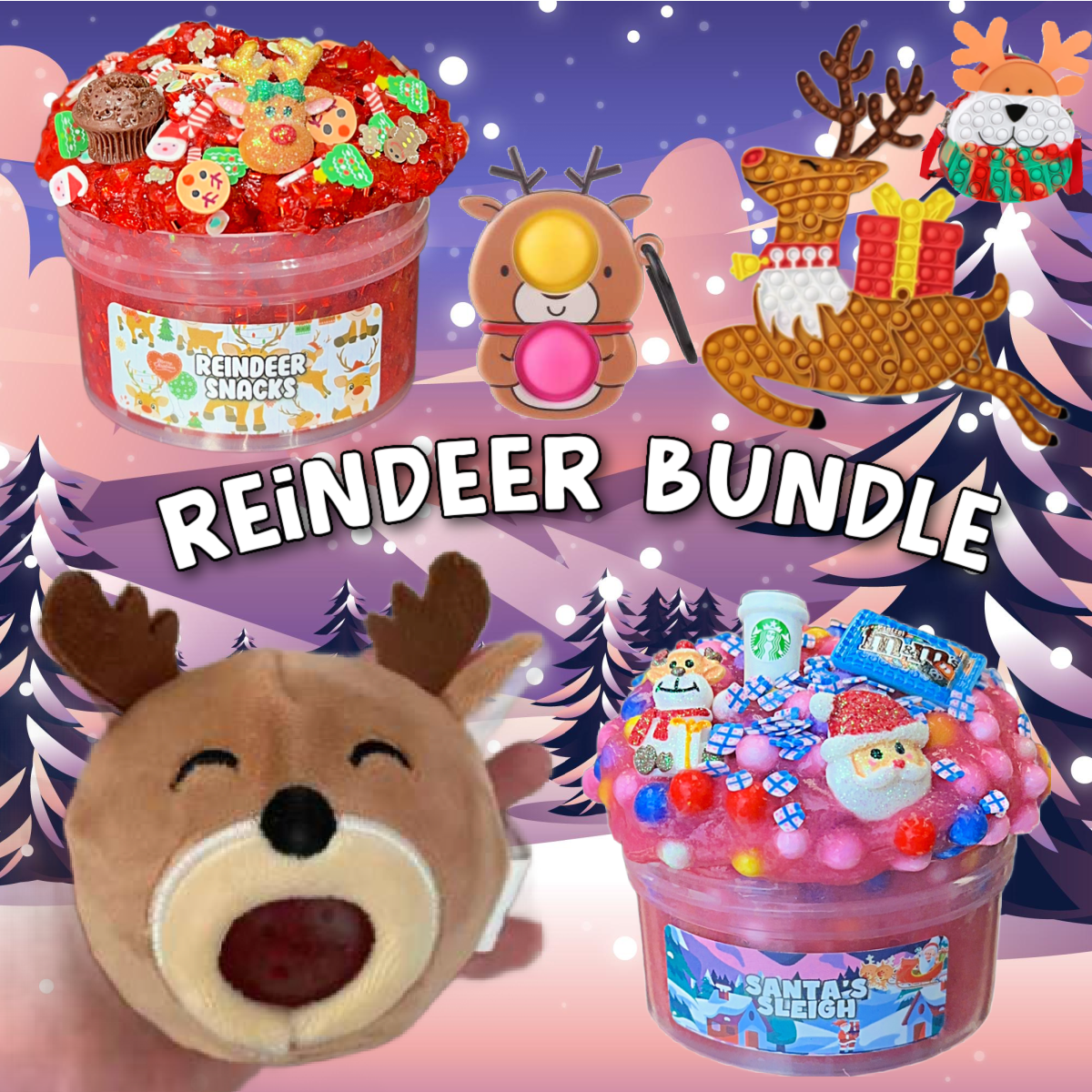 Reindeer Slime + Fidget Bundle