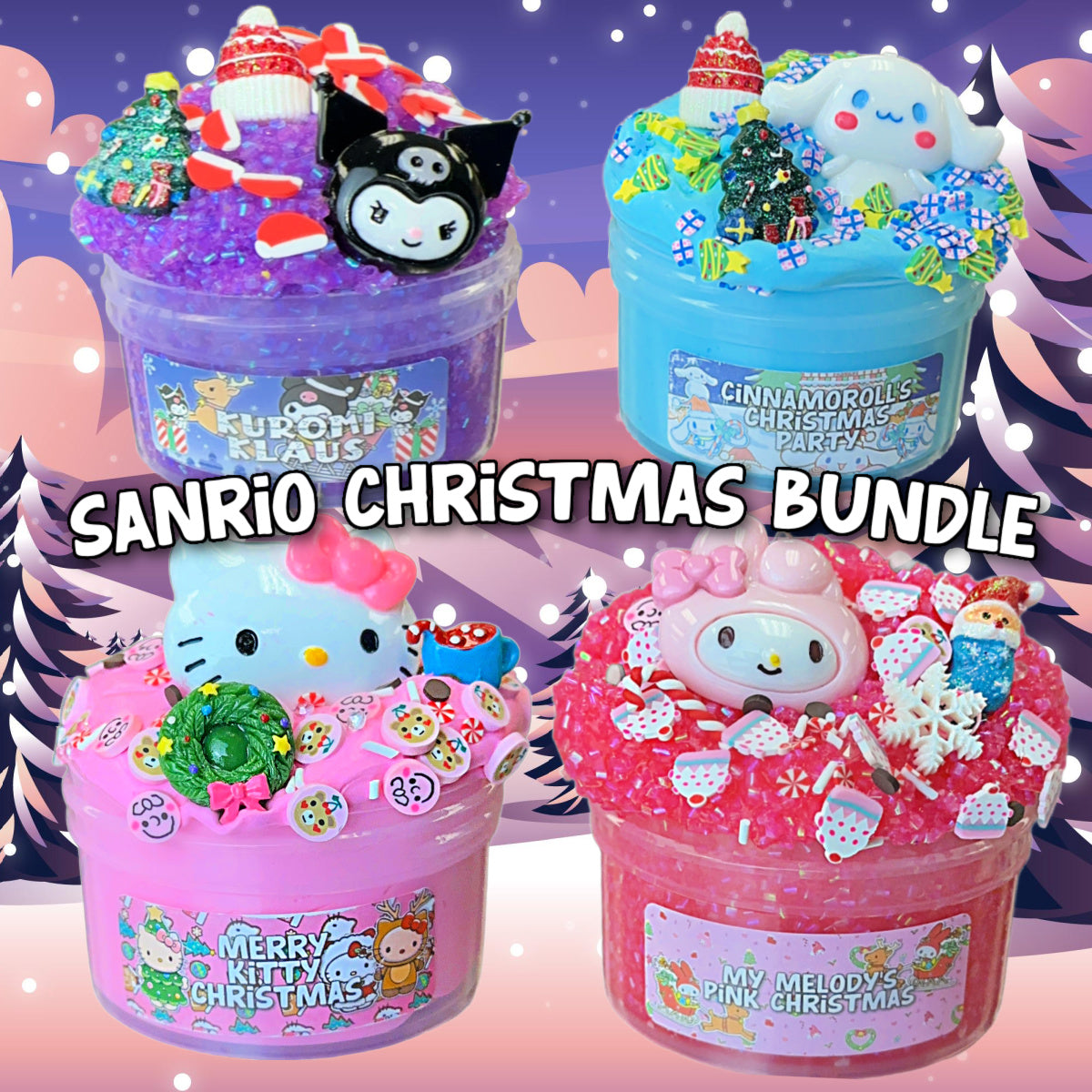 Sanrio Christmas Slime Bundle