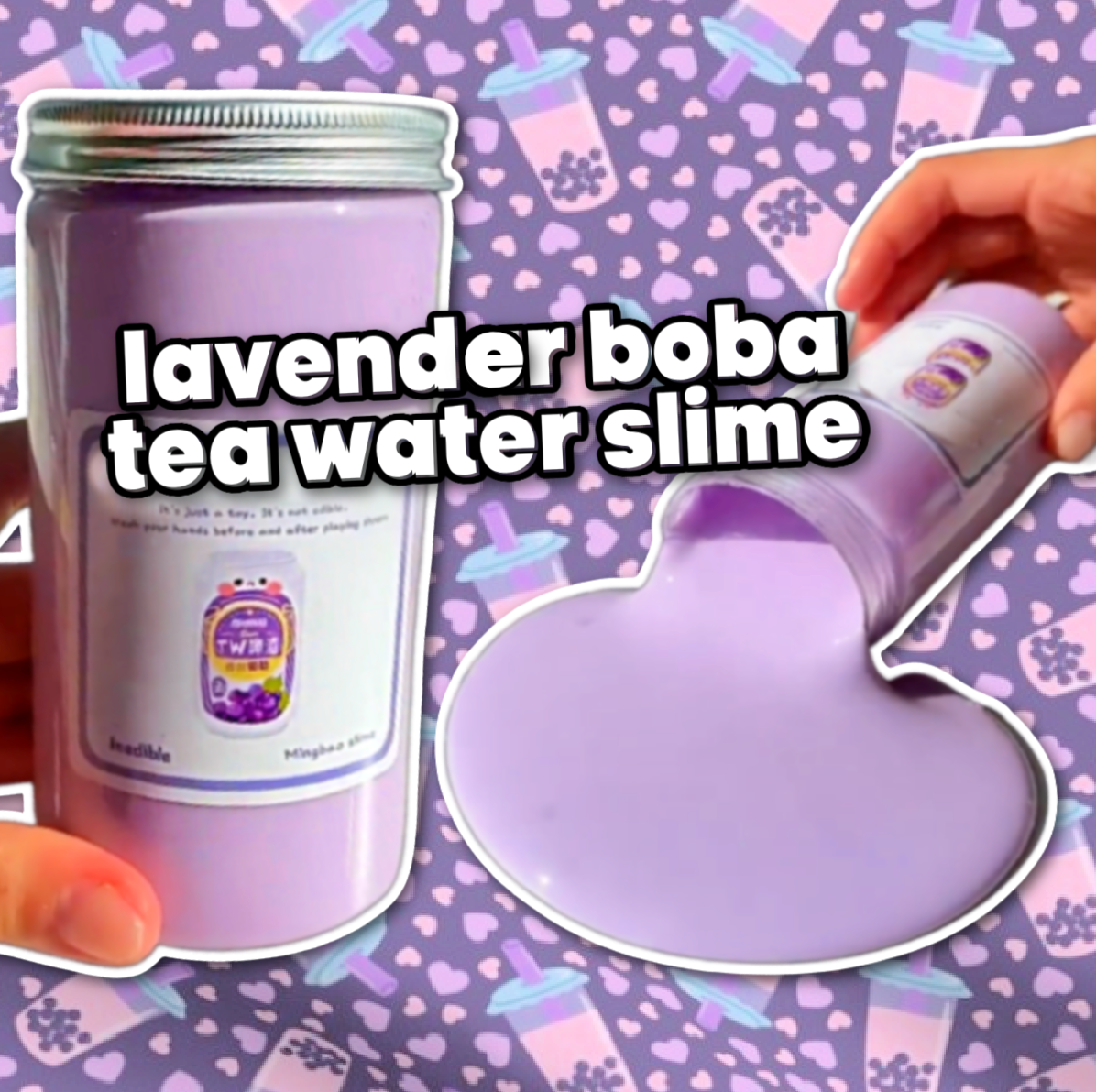 Lavender Boba Tea Water Slime