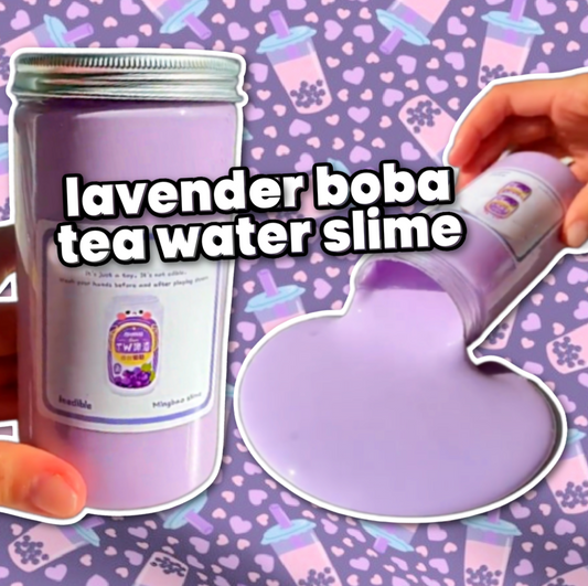 Lavender Boba Tea Water Slime DIY