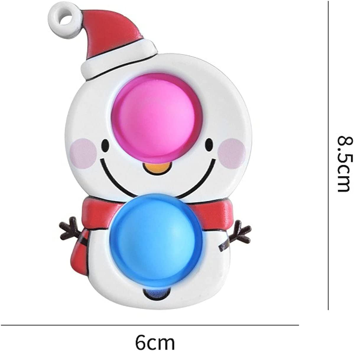 Snowman Dimple Keychain Fidget (1PC random)