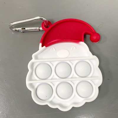 Santa Pop It Keychain Christmas Fidget