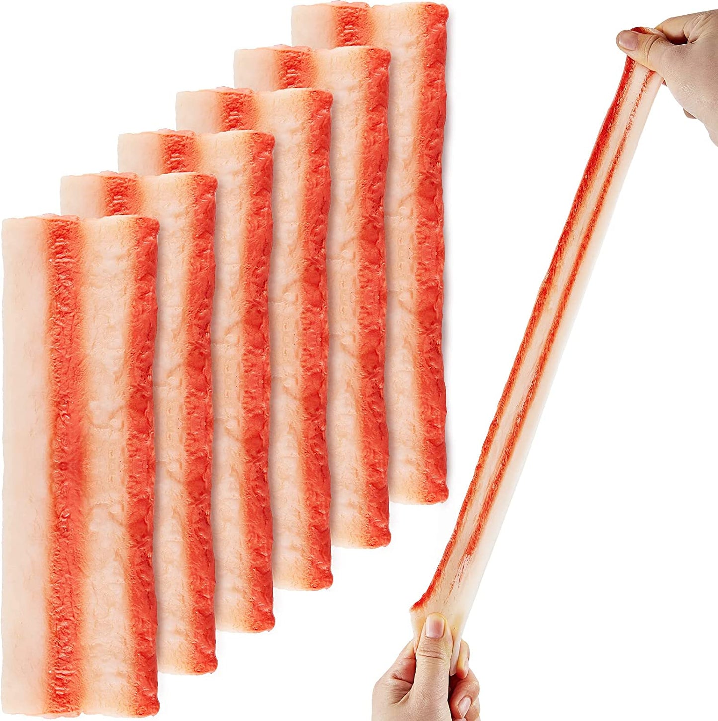 Bacon Fidget Toy (3pcs) Stretchy Faux Bacon