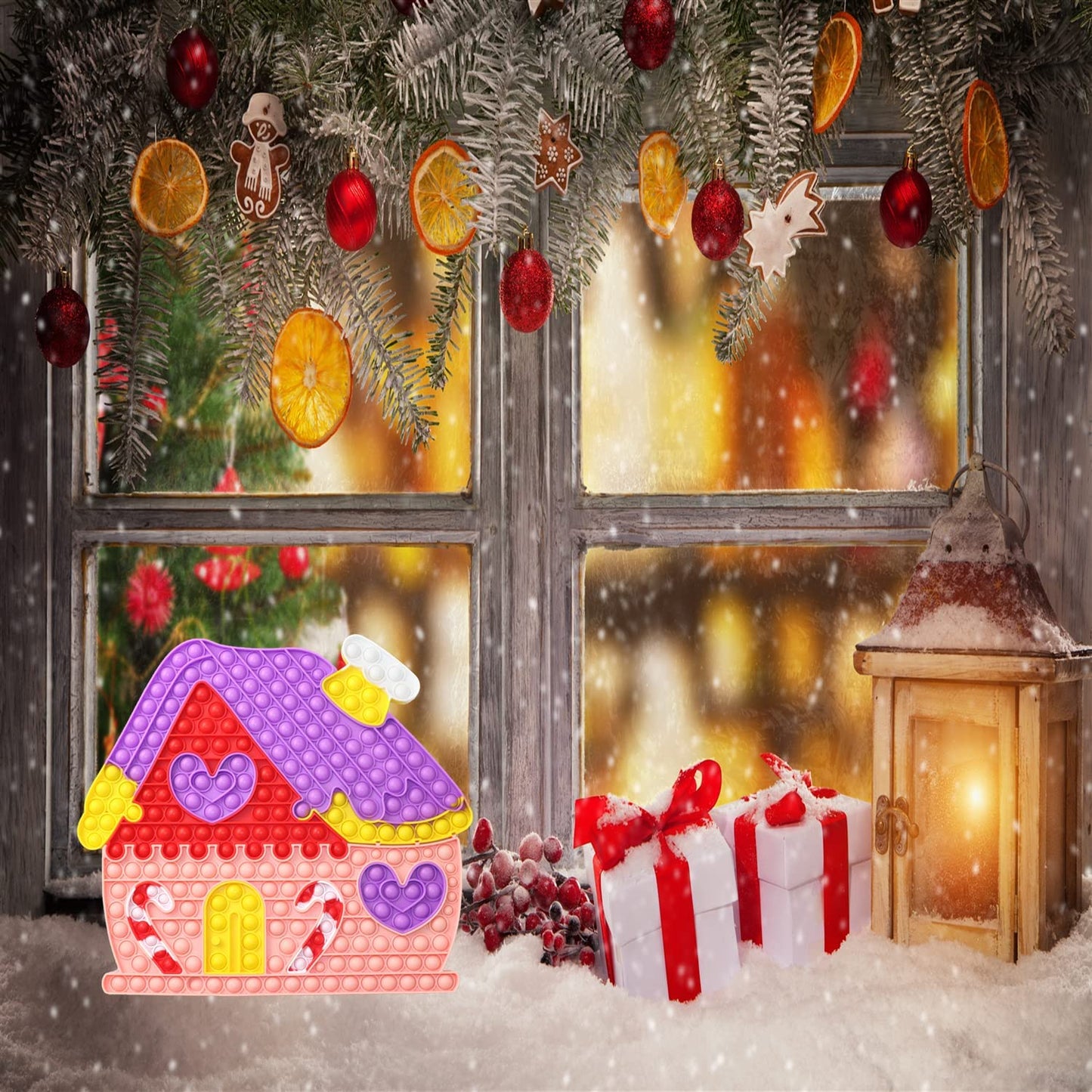 Gingerbread Candy House Pop It Puzzle Christmas