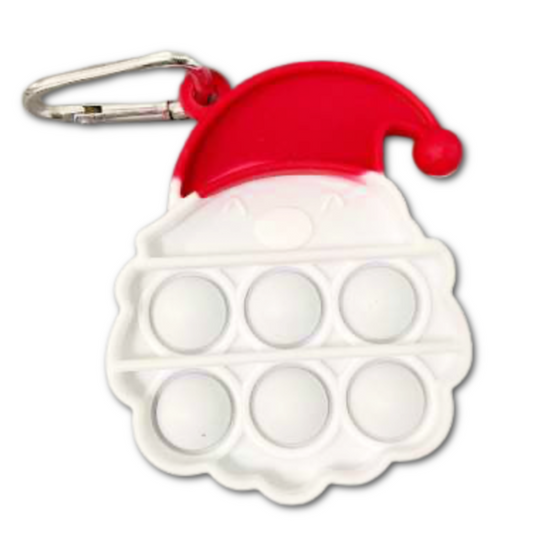Santa Pop It Keychain Christmas Fidget